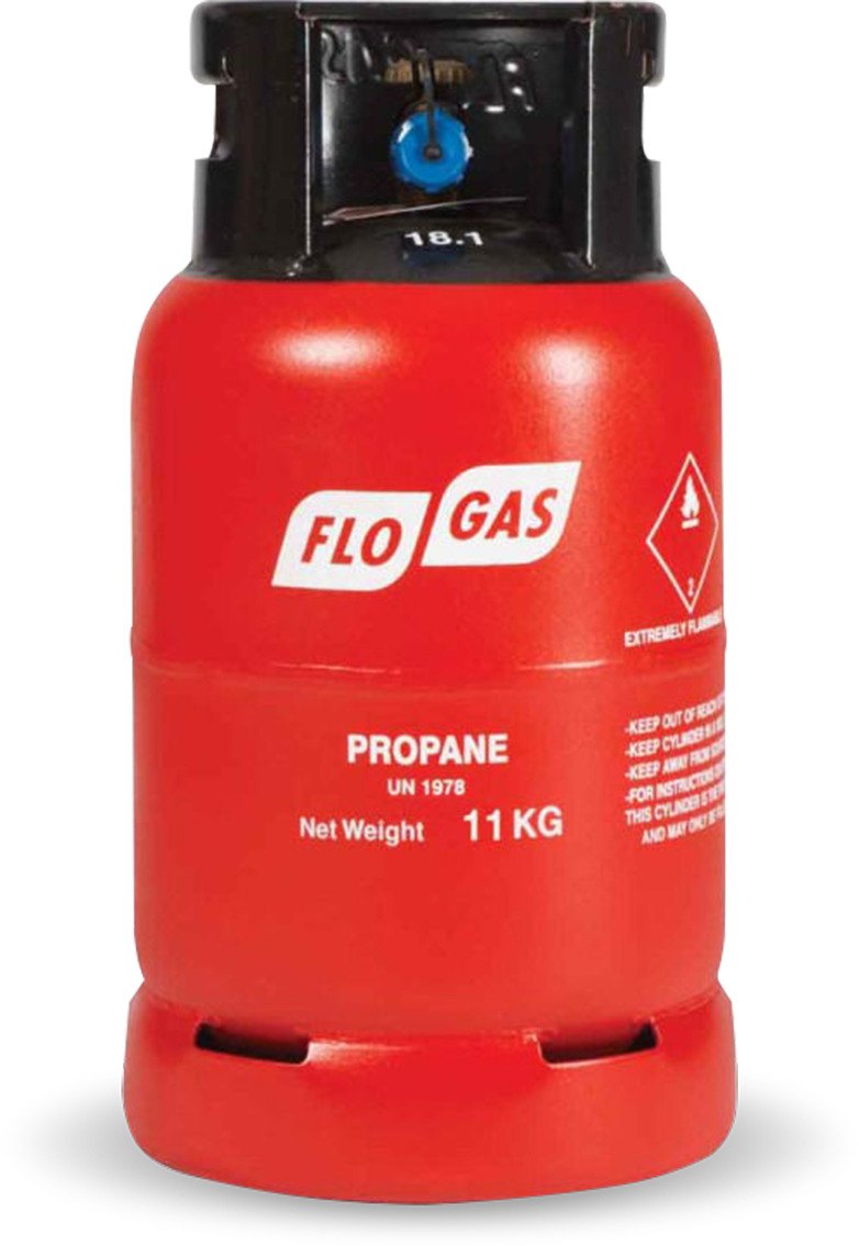 FloGas 11kg FLT red propane gas cylinder for forklift trucks