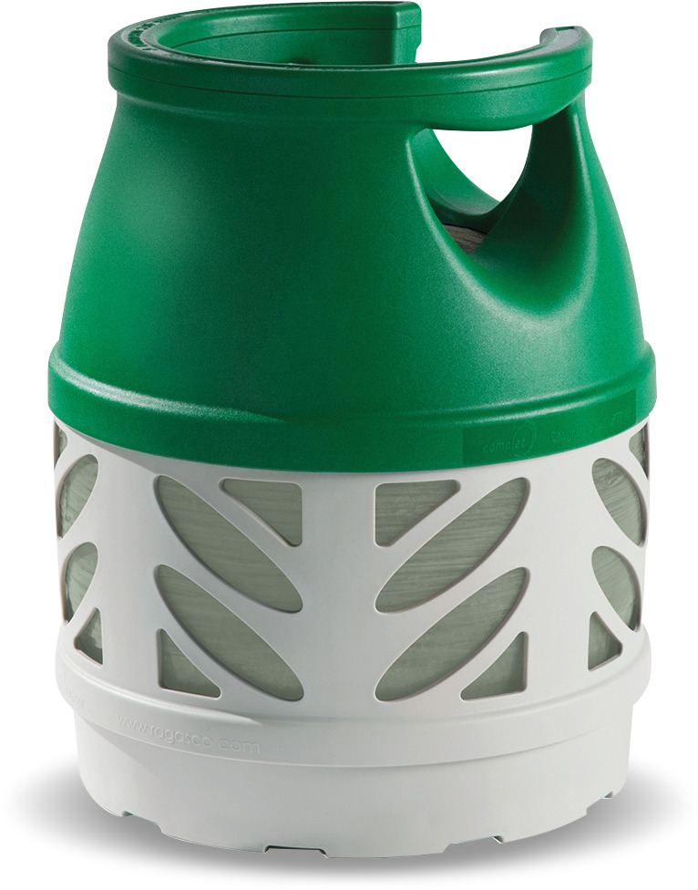 FloGas 5kg Gaslight translucent propane gas bottle for smaller BBQs and patio heaters